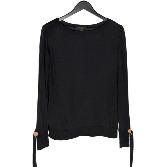 Louis Vuitton Black Cashmere Wool Open Arms Thin Sweater - Picture 1 of 8